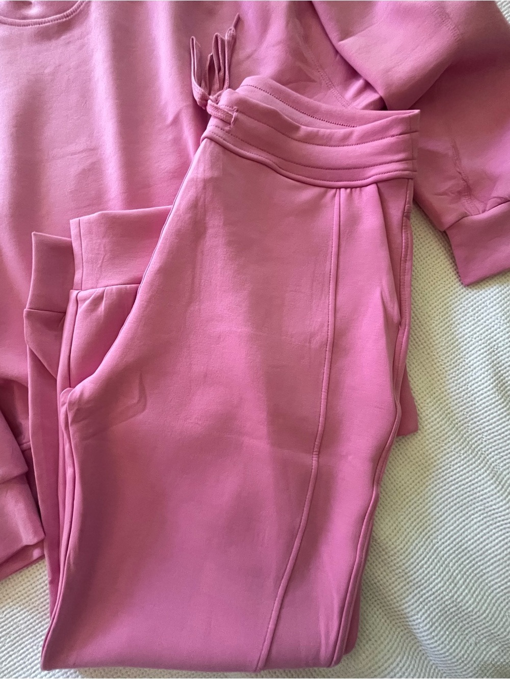 Women’s ZENANA sweatsuit set bubblegum pink - Picture 3 of 8